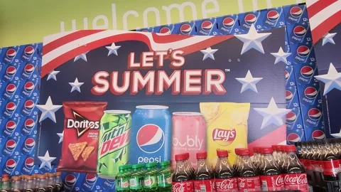 Let's Summer Chips and Soda Stock Footage 194448960