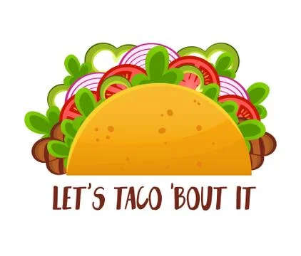 Lets taco bout it banner Illustration