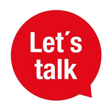 Lets talk Communication concept speech bubble Stock Illustration