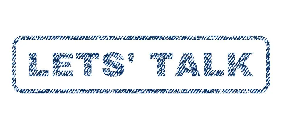 Lets Talk Textile Stamp Stock Illustration