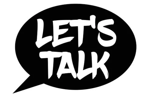 Let's Talk	 typographic stamp Stock Illustration