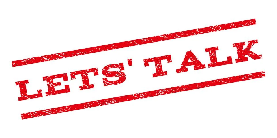 Lets' Talk Watermark Stamp Stock Illustration