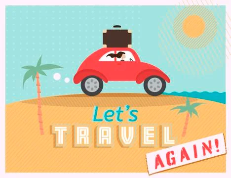Lets travel again イラスト素材