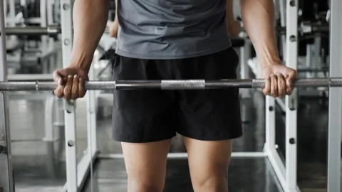 Let's try this barbell excerise. Stock Footage 103438227