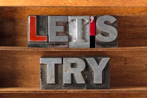 Lets try tray Stock Photos