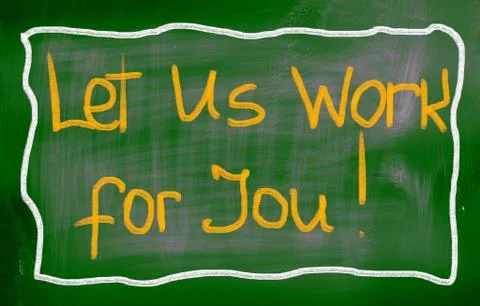 Let's us work for you concept Illustrazione stock