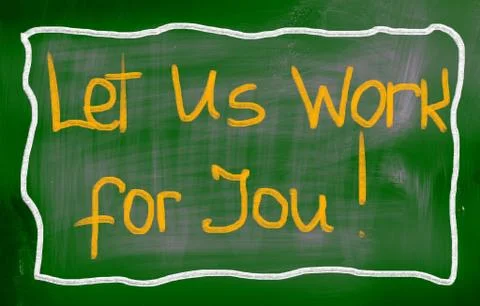 Let's Us Work For You Concept Illustrazione stock