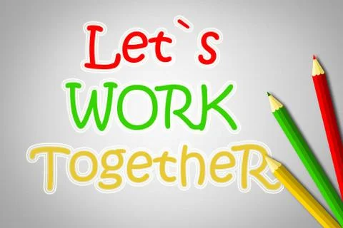Let's work together concept Stock Illustration
