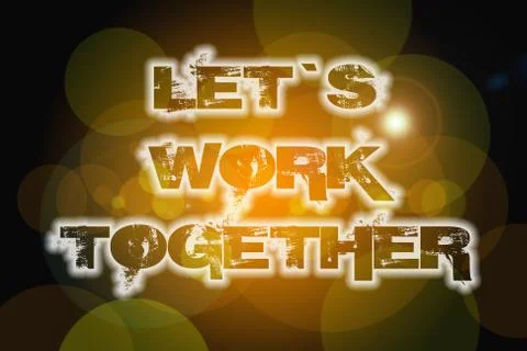 Let's work together concept Stock Illustration