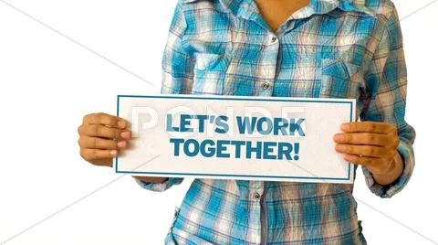 Lets work together Stock Illustration