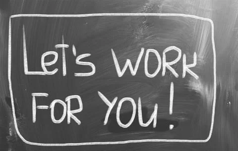 Let's work for you concept Illustrazione stock