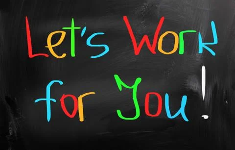 Let's work for you concept Illustrazione stock