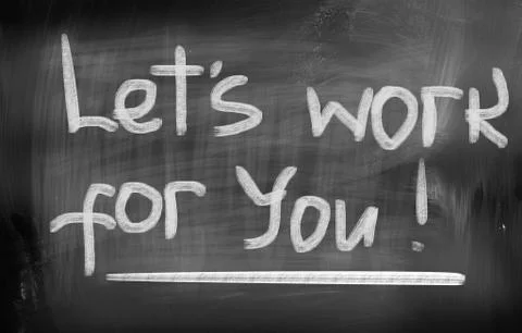 Let's work for you concept Illustrazione stock