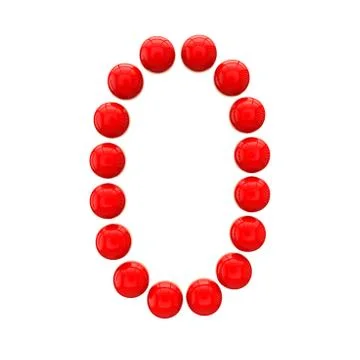 Letter "0" from spheres Stock Illustration