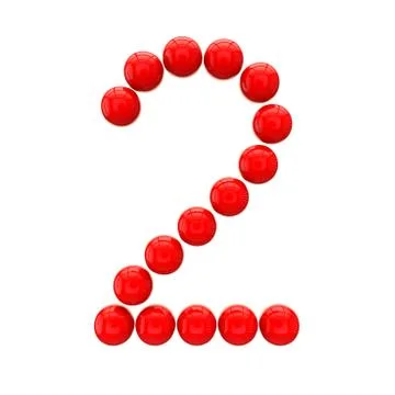 Letter "2" from spheres Stock Illustration
