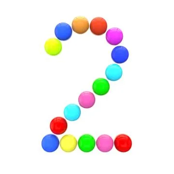 Letter "2" from spheres Stock Illustration