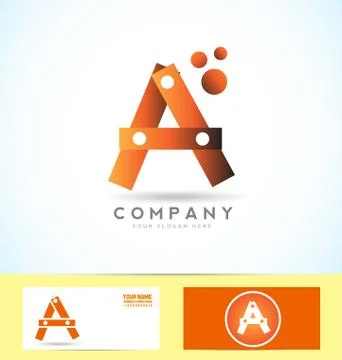 Letter a 3d logo Stock Illustration