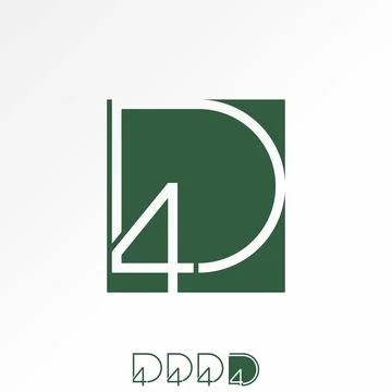 Letter 4D font line connected art futuristic branding tech square media style イラスト素材