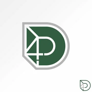 Letter 4D font line cut 3D futuristic branding perspective to modern monogram Stock Illustration