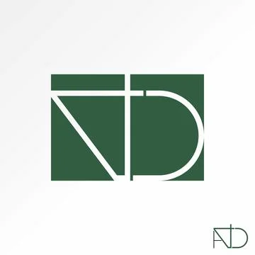 Letter 4D font line cut connected futuristic branding to perspective monogram Stock Illustration