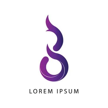 Letter 8 elegant Stock Illustration