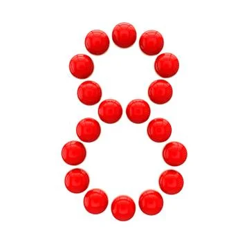 Letter "8" from spheres Stock Illustration