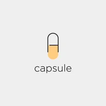Letter aa capsule logo template vector design illustration Stock Illustration