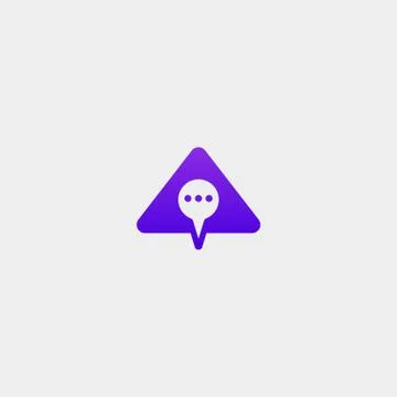 Letter A AA Chat Talk Logo Template Vector Design Stock Illustration