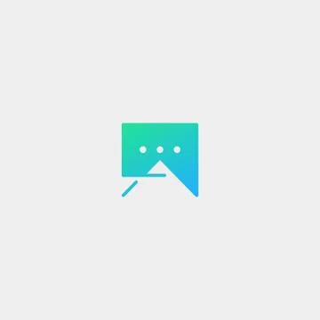 Letter A AA Chat Talk Logo Template Vector Design Illustrazione stock