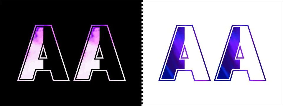 Letter AA logo design vector template. Creative modern luxurious logotype f.. Stock Illustration