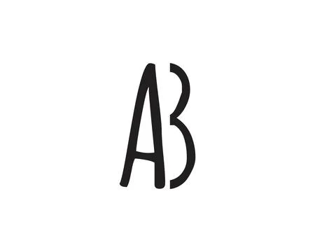 Letter AB logo design template elements Illustrazione stock