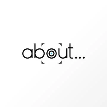 Letter ABOUT logo vector. Target or focus design abstract concept. Illustrazione stock