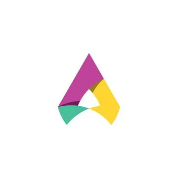 A letter abstract geometric logo vector logotype element Illustrazione stock