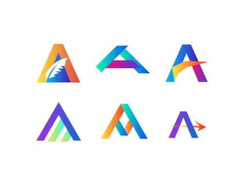 Letter A Abstract Logo Design Vector Template. Suitable for various projects Stock Illustration