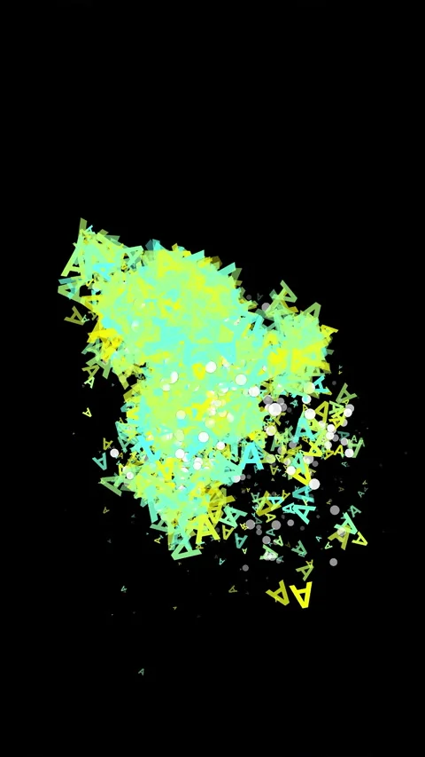 Letter a abstract particle explosion animation Stock Footage 342279564