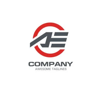 Letter AE logo vector Stock Illustration