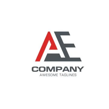 Letter AE logo vector Stock Illustration