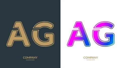 Letter AG logo design vector template. Stock Illustration
