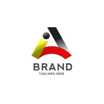 Letter AI strong logo vector illustration template, Stock Illustration