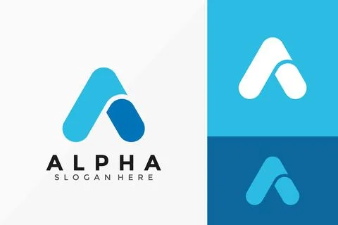 Letter A Alpha Logo Design. Creative Idea logos designs Vector illustration t Stock Illustration