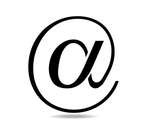 Letter alpha in shape of an at sign Stock Illustration