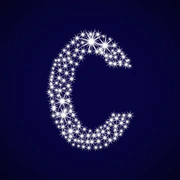 Letter of the alphabet C. Stock Illustration