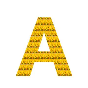 Letter A alphabet Illustrazione stock