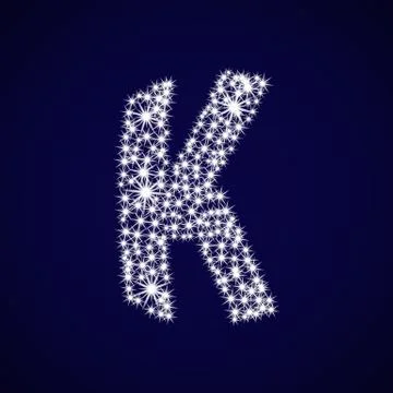 Letter of the alphabet K. Stock Illustration