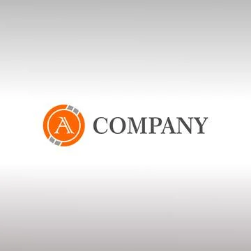 Letter A Alphabetic Logo Design Template, Crypto Curency Logo Concept, Gray.. Illustrazione stock