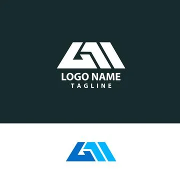 Letter AM logo design vector Illustrazione stock