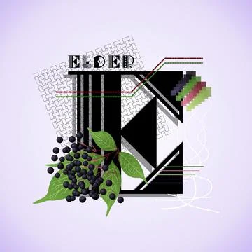 The letter and on a bright abstract background Stock Illustration
