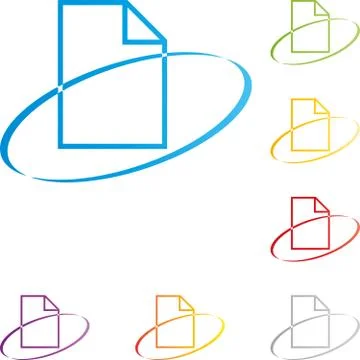 Letter and circle, e-mail, logo Stock Illustration