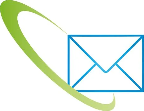 Letter and circles, e-mail, communication, logo Stock Illustration