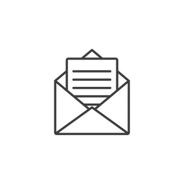 Letter and envelope icon vector Stock Illustration